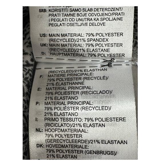 Adidas Peloton Tights Women XS Heat RDY Training Black White Color Block Workout - Picture 6 of 7